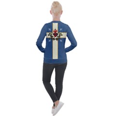 Quebec flag drapeau Québec Patriote Carillon Sacré-Coeur Christian Catholic old vintage with fleurs de lys Casual Zip Up Jacket