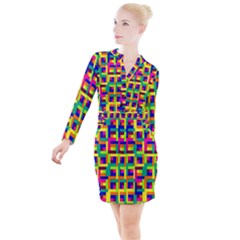 Ab 77 Button Long Sleeve Dress by ArtworkByPatrick