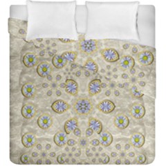 A Gift With Flowers And Bubble Wrap Duvet Cover Double Side (king Size) by pepitasart