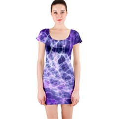 Abstract Space Short Sleeve Bodycon Dress