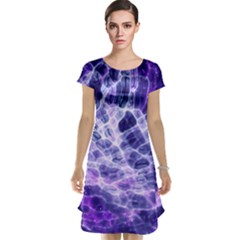 Abstract Space Cap Sleeve Nightdress