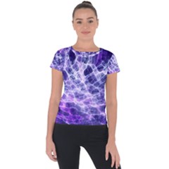 Abstract Space Short Sleeve Sports Top 