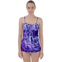 Abstract Space Babydoll Tankini Set