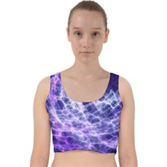 Abstract Space Velvet Racer Back Crop Top