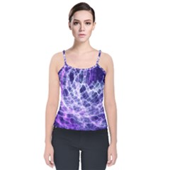 Abstract Space Velvet Spaghetti Strap Top