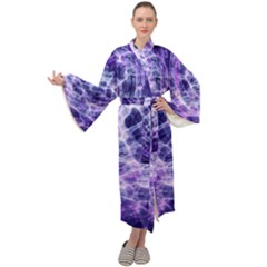 Abstract Space Maxi Velour Kimono