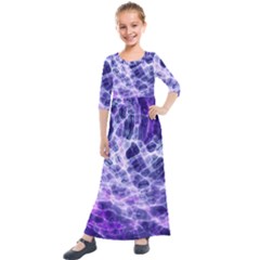 Abstract Space Kids  Quarter Sleeve Maxi Dress by HermanTelo