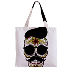 Mustache Man Zipper Grocery Tote Bag by merchvalley