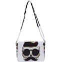 Mustache Man Shoulder Bag with Back Zipper View3