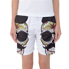 Mustache Man Women s Basketball Shorts by merchvalley