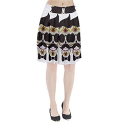 Mustache Man Pleated Skirt by merchvalley