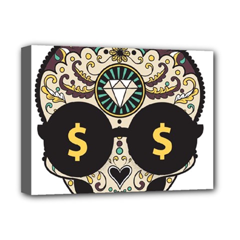 Big Money Head Deluxe Canvas 16  X 12  (stretched)  by merchvalley