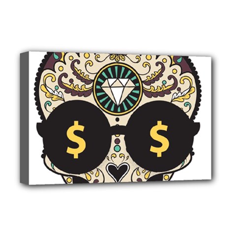 Big Money Head Deluxe Canvas 18  X 12  (stretched) by merchvalley