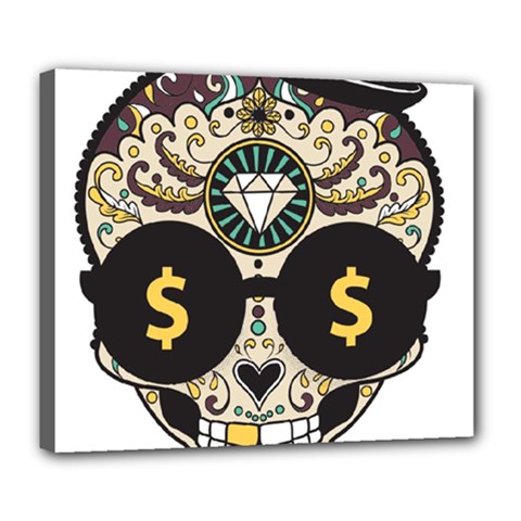 Big Money Head Deluxe Canvas 24  X 20  (stretched) by merchvalley