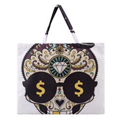 Big Money Head Zipper Large Tote Bag by merchvalley