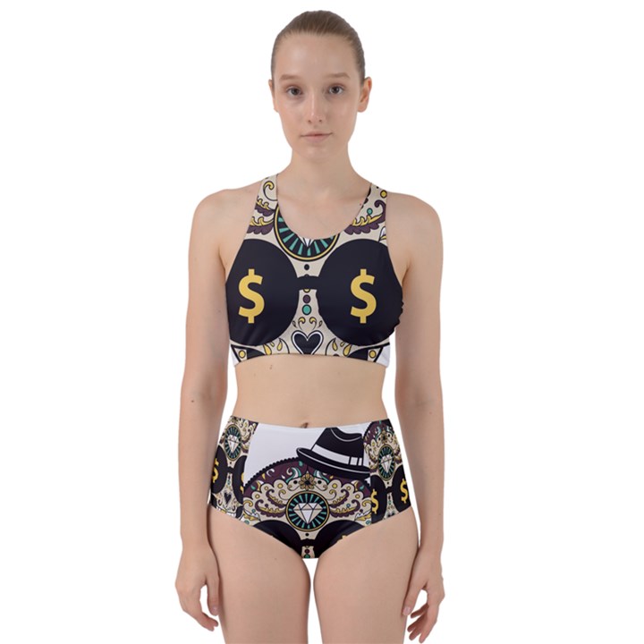 Big Money Head Racer Back Bikini Set