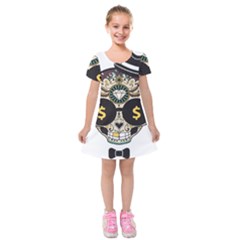 Big Money Head Kids  Short Sleeve Velvet Dress