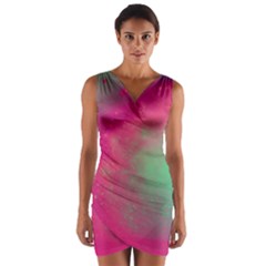 Effet Galaxy Rose/vert Wrap Front Bodycon Dress by kcreatif