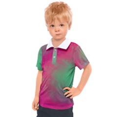 Effet Galaxy Rose/vert Kids  Polo Tee