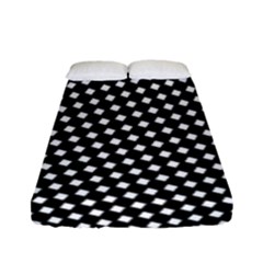 Formes Carreaux Blanc/noir Fitted Sheet (full/ Double Size) by kcreatif