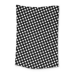 Formes Carreaux Blanc/noir Small Tapestry by kcreatif