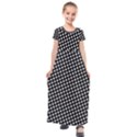 Formes carreaux Blanc/Noir Kids  Short Sleeve Maxi Dress View1