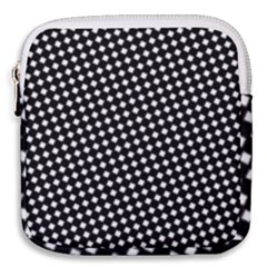 Formes Carreaux Blanc/noir Mini Square Pouch by kcreatif