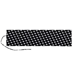 Formes Carreaux Blanc/noir Roll Up Canvas Pencil Holder (l)