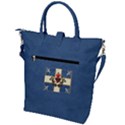 Quebec flag drapeau Québec Patriote Carillon Sacré-Coeur Christian Catholic old vintage with fleurs de lys Buckle Top Tote Bag View2