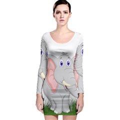 Elephant Girl Long Sleeve Bodycon Dress by bloomgirldresses