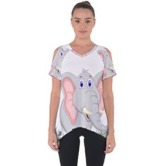 Elephant Girl Cut Out Side Drop Tee by bloomgirldresses