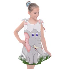 Elephant Girl Kids  Tie Up Tunic Dress by bloomgirldresses