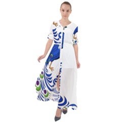 Peacock Girl Waist Tie Boho Maxi Dress by bloomgirldresses