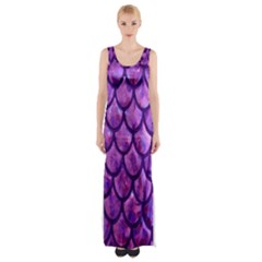 Mermaid Purple Thigh Split Maxi Dress by bloomgirldresses