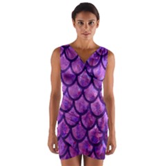 Mermaid Purple Wrap Front Bodycon Dress by bloomgirldresses