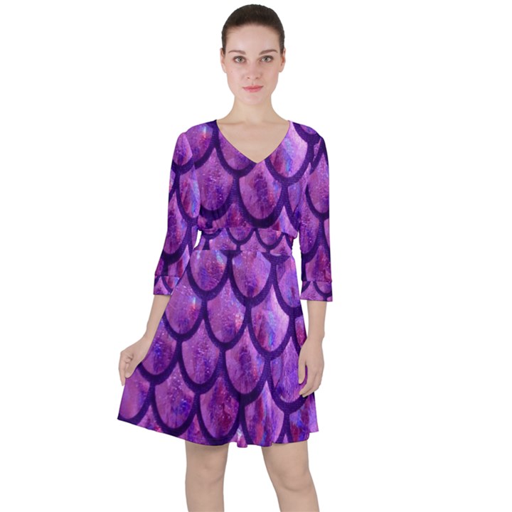 Mermaid Purple Ruffle Dress