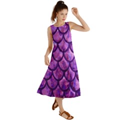 Mermaid Purple Summer Maxi Dress