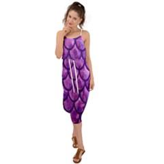 Mermaid Purple Waist Tie Cover Up Chiffon Dress