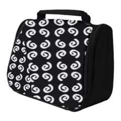 Abstrait Spirale Blanc/noir Full Print Travel Pouch (small) by kcreatif