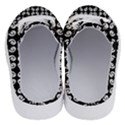 Abstrait spirale blanc/noir Half Slippers View4