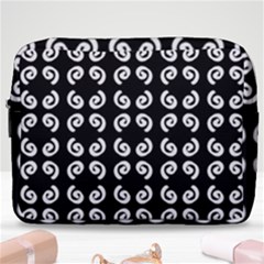 Abstrait Spirale Blanc/noir Make Up Pouch (large) by kcreatif