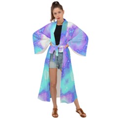 Dégradé Violet/bleu Maxi Kimono