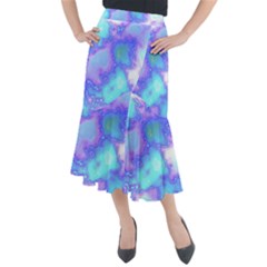 Dégradé Violet/bleu Midi Mermaid Skirt