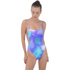 Dégradé Violet/bleu Tie Strap One Piece Swimsuit