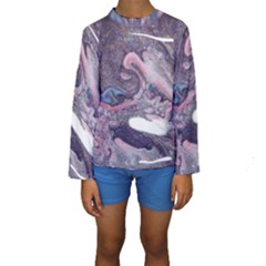 Acrylic Peinture Kids  Long Sleeve Swimwear by kcreatif