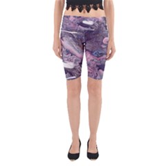 Acrylic Peinture Yoga Cropped Leggings by kcreatif