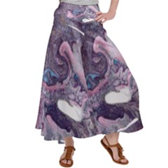 Acrylic Peinture Satin Palazzo Pants by kcreatif