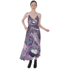 Acrylic Peinture Tie Back Maxi Dress