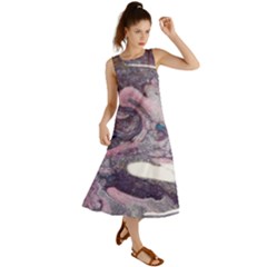 Acrylic Peinture Summer Maxi Dress