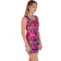 Abstrait Neon Rose Bodycon Dress View3